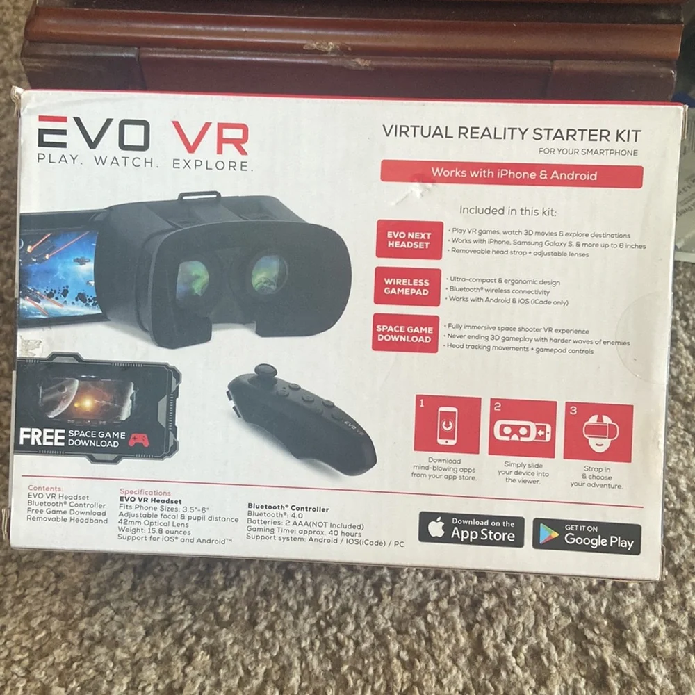 EVO VR VIRTUAL REALITY STARTER KIT. NEW!